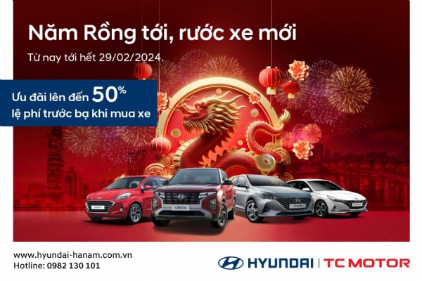 Chương trình ưu đãi mua xe Hyundai tháng 2 cho khách hàng