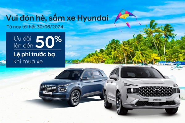 Chương trình ưu đãi đặc biệt mua xe Hyundai trong tháng 6/2024