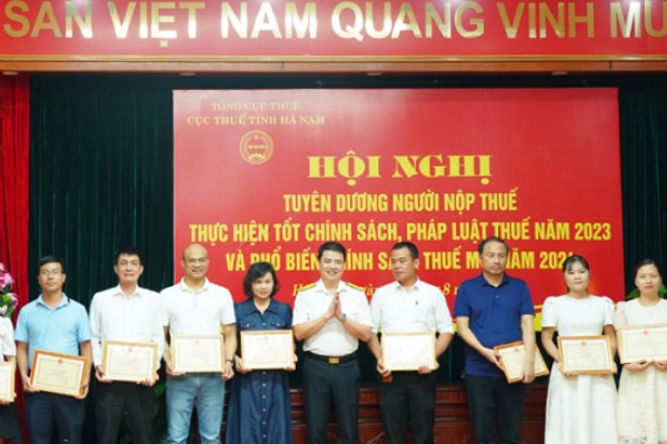 HYUNDAI HÀ NAM - TỔ CHỨC TIÊU BIỂU TRONG THỰC HIỆN CHÍNH SÁCH, PHÁP LUẬT THUẾ NĂM 2023