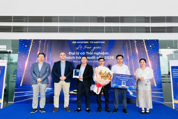 HYUNDAI HÀ NAM VINH DỰ ĐÓN NHẬN GIẢI THƯỞNG DOTY 2026 – “BEST CUSTOMER EXPERIENCE”